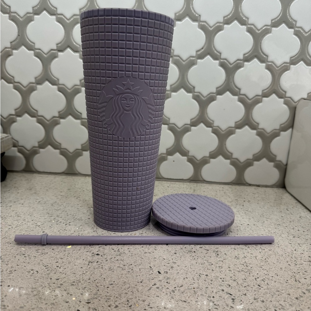 Lilac grid tumbler new